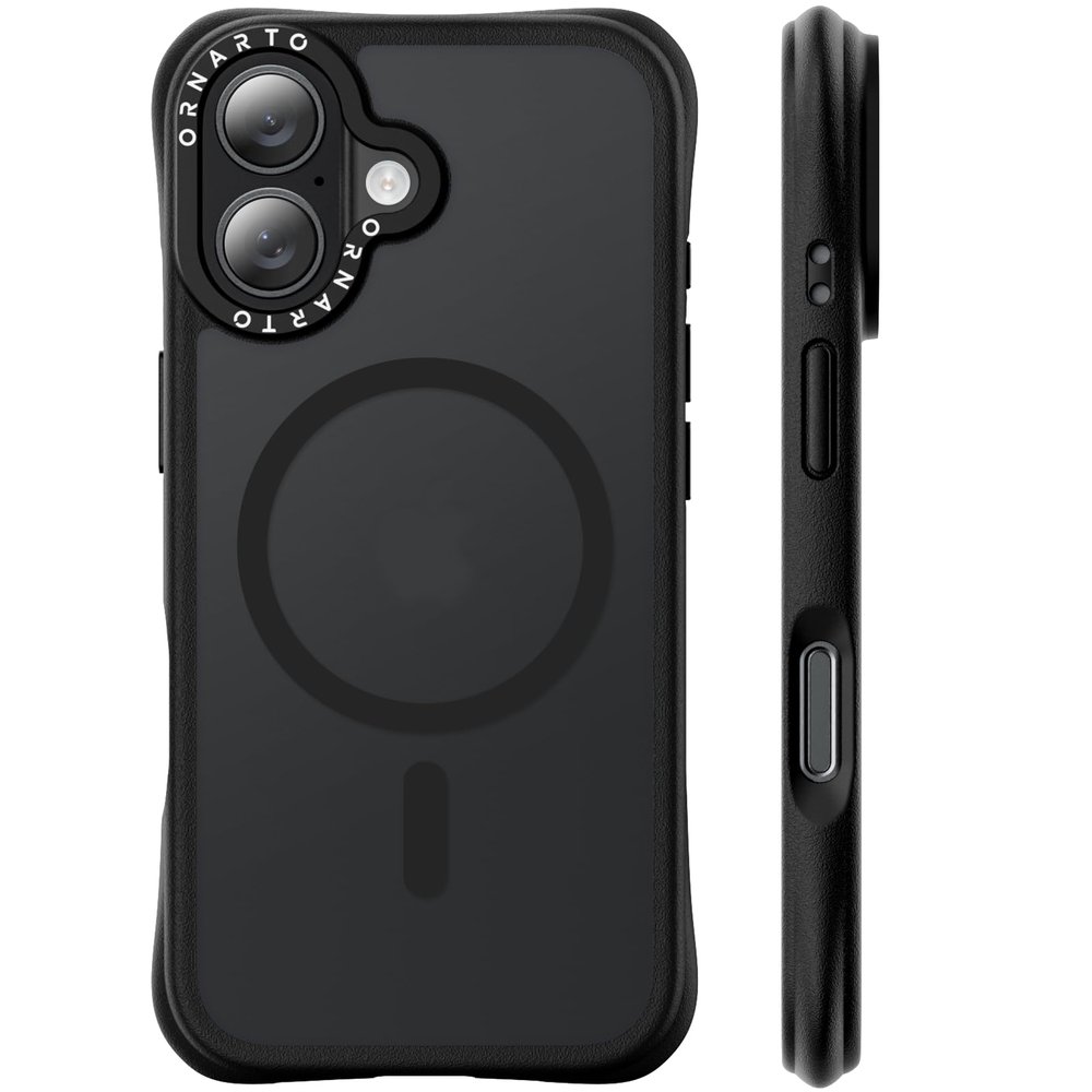 ORNARTO AirBuffer Case for iPhone 17 with MagSafe, Matte Black