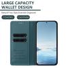 Samsung Galaxy S23 FE RFID-Blocking PU Leather Flip Wallet Case with Kickstand, Green view 2