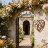 Rusty Heart-Shaped Metal Garden Wall Decor, 30 cm view 2