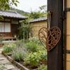 Rusty Heart-Shaped Metal Garden Wall Decor, 30 cm view 3