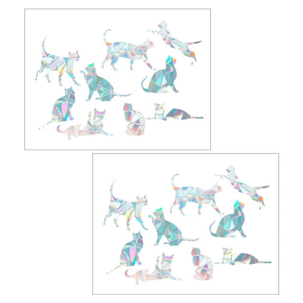SUPVOX 2-Piece Cat Window Decorations