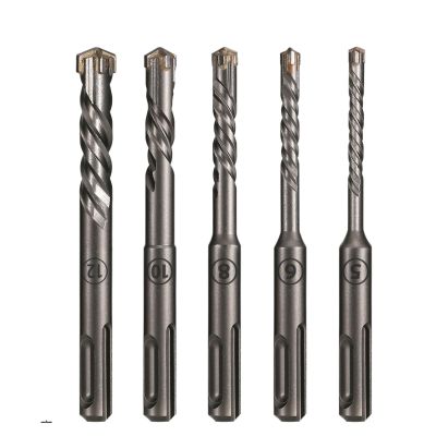 5-Piece SDS Plus Concrete Drill Bit Set, 5/6/8/10/12 mm, Carbide-Tipped