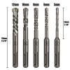 5-Piece SDS Plus Concrete Drill Bit Set, 5/6/8/10/12 mm, Carbide-Tipped view 2