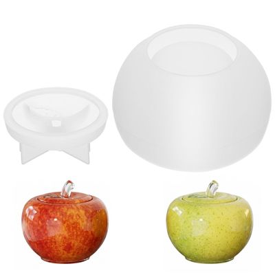 1 Piece Apple Silicone Mold with Lid