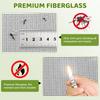SCREEN DOOR Window Screen, 155 x 155 cm, No Drilling, Fiberglass, Flame-Retardant and Tear-Resistant, Black view 3