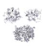 Stainless Steel Earring Posts with Butterfly Backs - 100 Pcs view 2