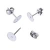 Stainless Steel Earring Posts with Butterfly Backs - 100 Pcs view 3