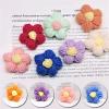 Knitted Flowers, 10-Piece Set, Hand-Knitted Flower Petals for DIY, Hair Clips and Jewelry Accessories (M) view 3