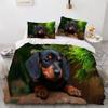 3D Dachshund Bedding Set, 155 x 200 cm, Soft Microfiber, 3-Piece view 2