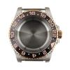 Gladiaond 1-Piece 40 mm Silver/Rose Gold Watch Case with Band and Sapphire Crystal for ETA 2824, 28.5 mm Dial (Two-Tone Bezel D) view 1