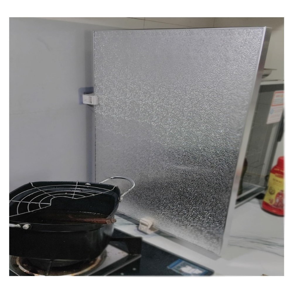 Self-Adhesive Magnetic Heat Shield, Fire-Resistant Aluminum Mat for Ovens and Grills, 60 x 40 cm, Wall and Cabinet Heat Protection