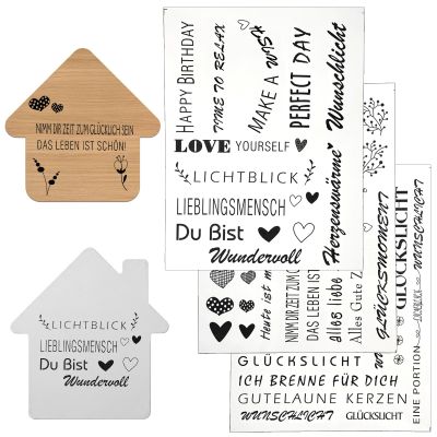 4 Pack Rub On Transfer Sheets A5 (19x14cm)