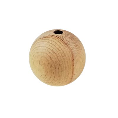 Half-Drilled Wooden Balls for Crafting (40 mm, 1 Piece)