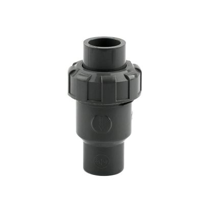 UPVC Ball Check Valve, 20/25/32/40/50 mm, Vertical, for Garden Irrigation and Aquariums (Gray, ID 50 mm)
