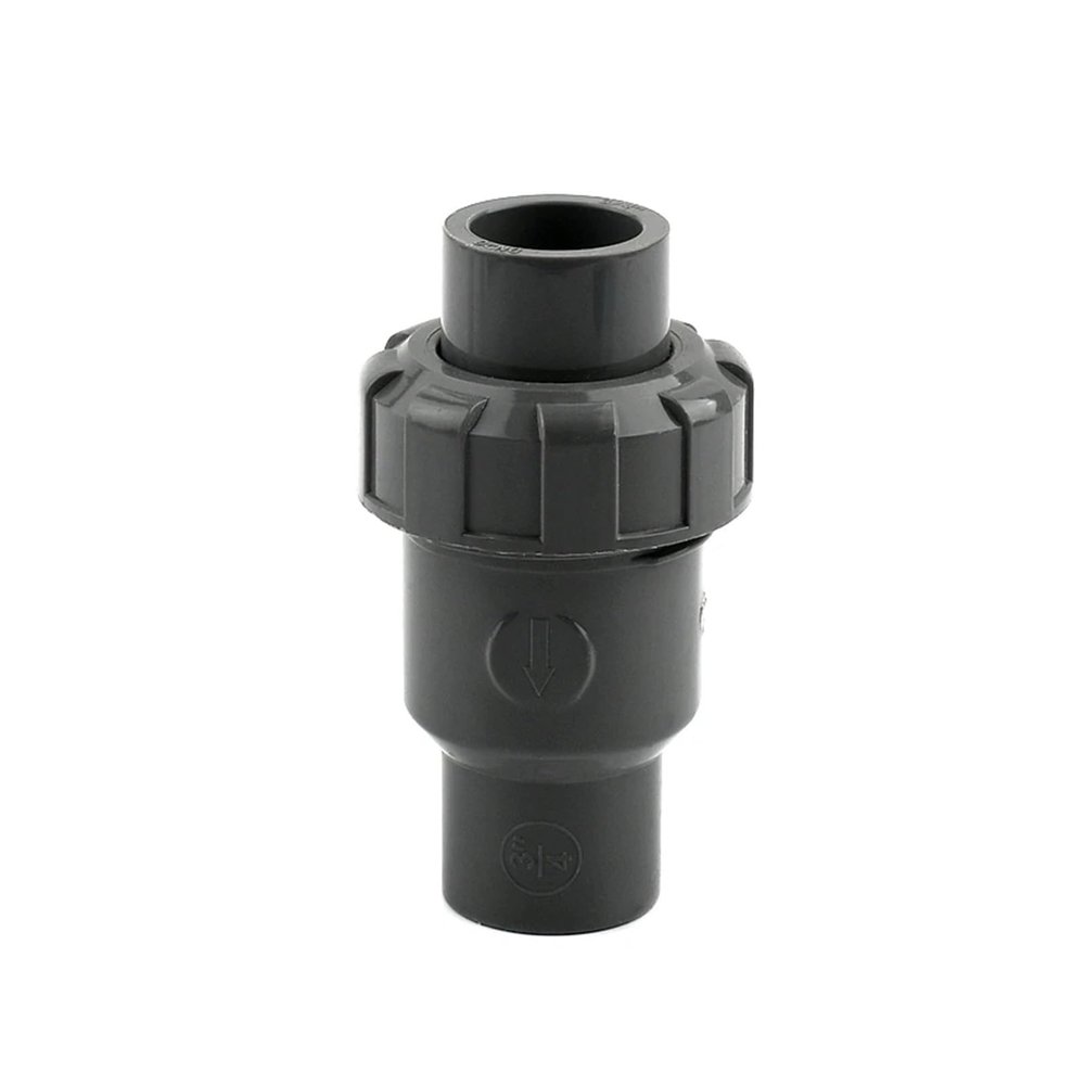 UPVC Ball Check Valve, 20/25/32/40/50 mm, Vertical, for Garden Irrigation and Aquariums (Gray, ID 50 mm)