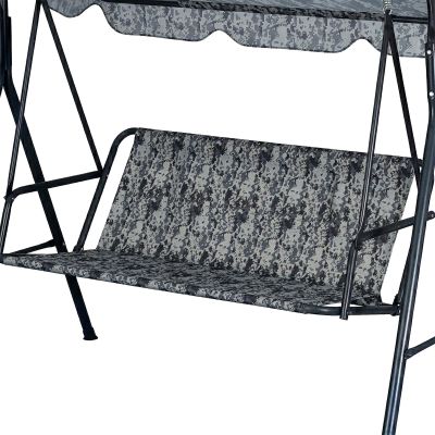 BaCover Replacement Seat Cover for 2- or 3-Seat Porch Swing, 600D Oxford Fabric, 138 x 50 x 50 cm, Camouflage