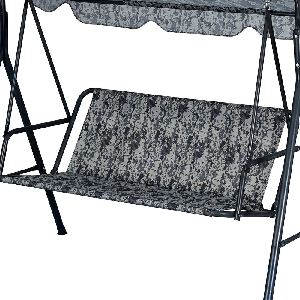 BaCover Replacement Seat Cover for 2- or 3-Seat Porch Swing, 600D Oxford Fabric, 138 x 50 x 50 cm, Camouflage