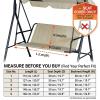 BaCover Replacement Seat Cover for 2- or 3-Seat Porch Swing, 600D Oxford Fabric, 138 x 50 x 50 cm, Camouflage view 2