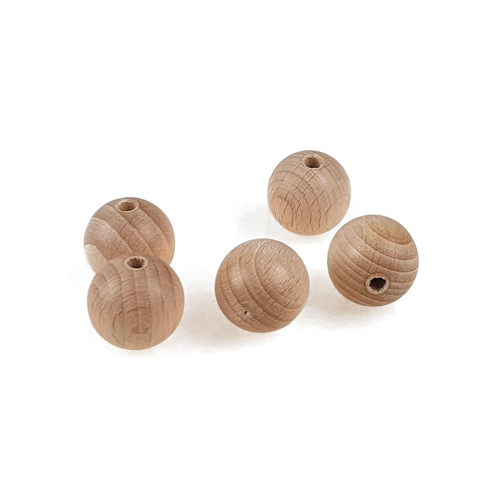Half-Drilled Wooden Balls for Crafting (20 mm, 10 pcs)