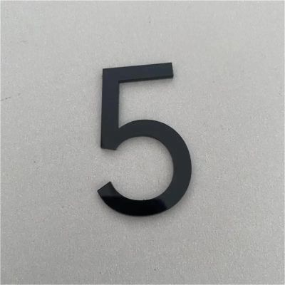 Acrylic 3D Self-Adhesive House Numbers, Black/White Door and Address Signs, Digits 0–9, 5/7/10 cm