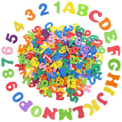 Nogeqi 500-Piece Foam Letter and Number Stickers