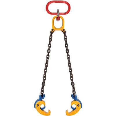 Drum Lifting Device with G80 Manganese Steel Chain Clamps, 2,200/4,400 lb Double-Chain Slings