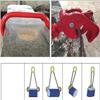 2,200 lb Metal Drum Lifter, 1-Ton Double-Chain Sling, Color A view 4