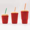 Insulated Neoprene Holder for Coffee and Tea Cups, Reusable Sleeve (L Red) view 4