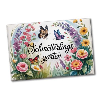 Butterflies in the Cottage Garden Souvenir Magnet