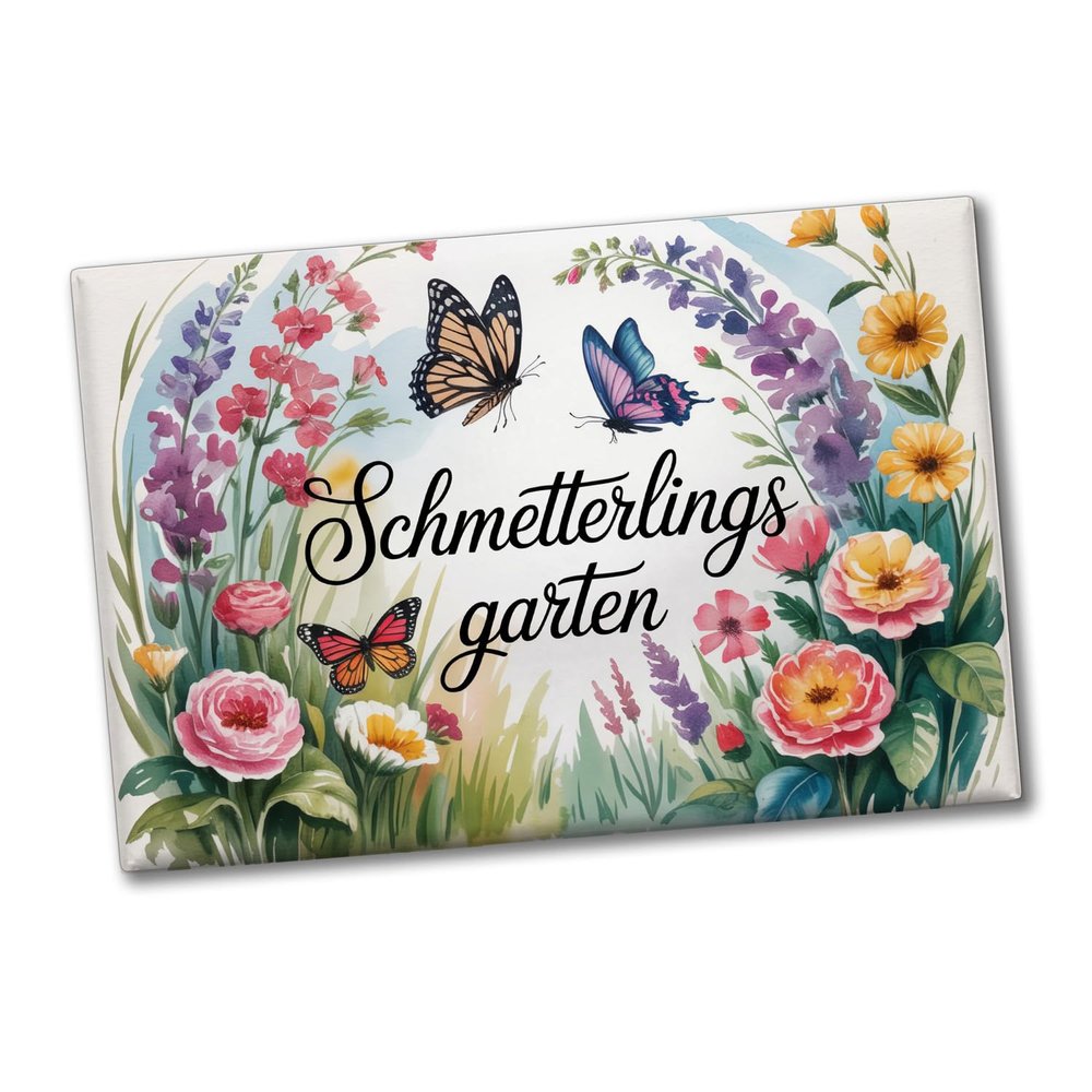 Butterflies in the Cottage Garden Souvenir Magnet