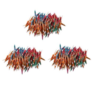 Luoilba 432-Piece Colorful Flower Paper Cocktail Picks