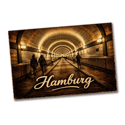 Old Elbtunnel Hamburg Souvenir Magnet
