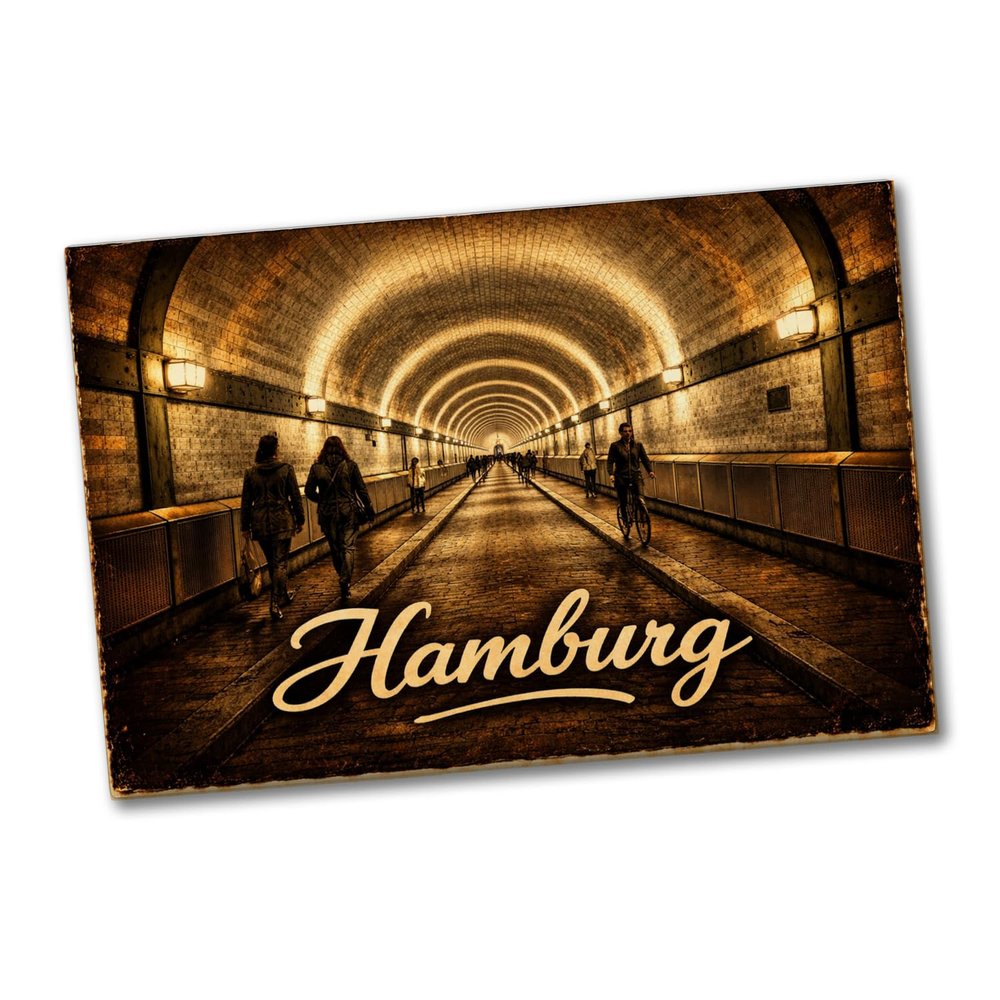 Old Elbtunnel Hamburg Souvenir Magnet