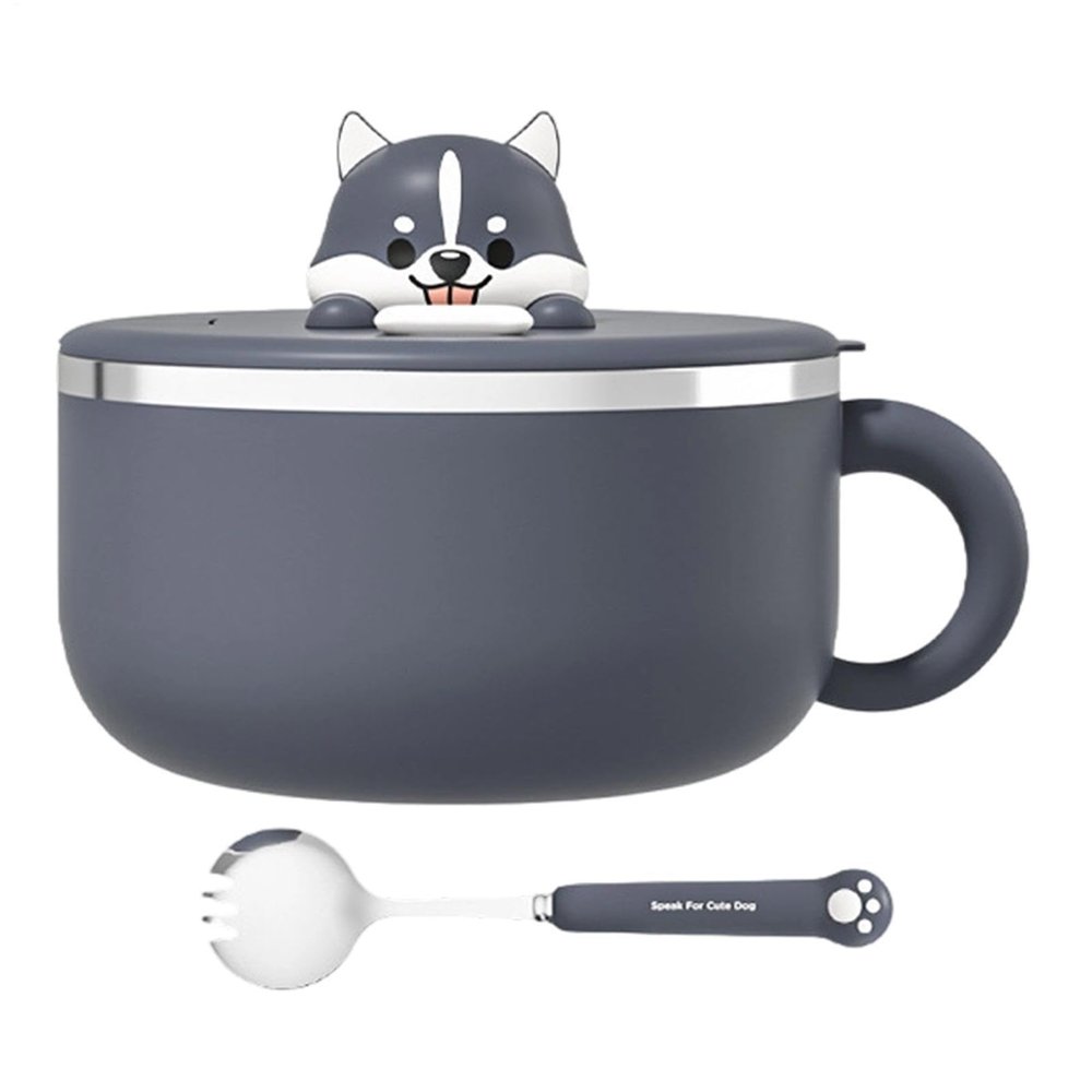 Large 1200 ml Noodle Bowl with Phone Holder and Spoon