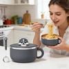 Large 1200 ml Noodle Bowl with Phone Holder and Spoon view 3
