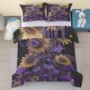Yellow Sunflower and Purple Mushroom Floral Duvet Cover Set, 240 x 260 cm view 1