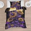 Yellow Sunflower and Purple Mushroom Floral Duvet Cover Set, 240 x 260 cm view 2