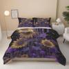 Yellow Sunflower and Purple Mushroom Floral Duvet Cover Set, 240 x 260 cm view 3