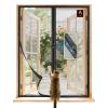 SCREEN DOOR Fiberglass Window Insect Screen, 160 x 110 cm, No Drilling, Black view 1