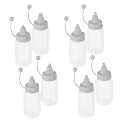 Toyvian 8-Piece Reusable Kitchen Squeeze Bottles, Food-Grade PP, 30 ml, for Oil and Marinades, Cooking and Camping