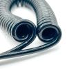 GuidNaurys 3-Conductor Coiled Spring Wire Cable, Static, 50 cm, Extends 2.5 m, Flexible Insulation, Extendable, Strain-Resistant, Retractable Spiral Lead (18 AWG) view 3