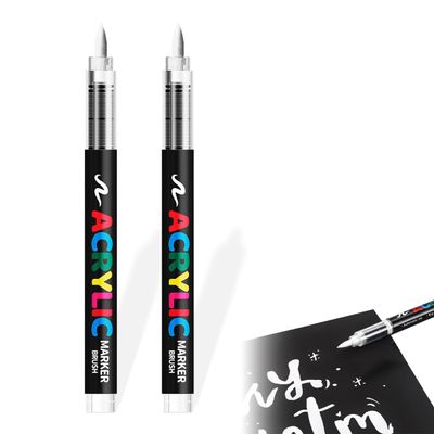 MOLZINY 2-Pack White Fabric Markers