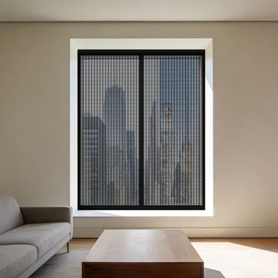 Magnetic Window Fly Screen Curtain 155 x 130 cm, Black