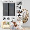 Magnetic Window Fly Screen Curtain 155 x 130 cm, Black view 3