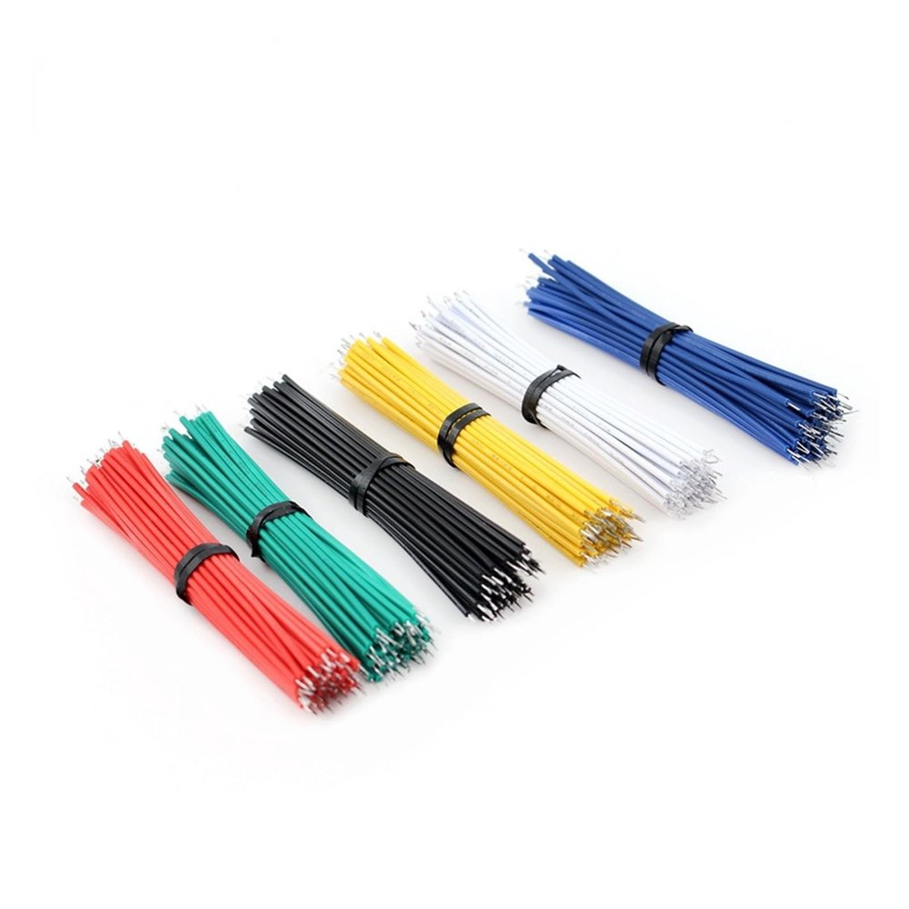 Breadboard Jumper Wires, Solderless, 1007 24 AWG, Tinned, Multicolor, 120 Pieces, 8 cm