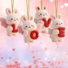 Valentine's Day Rabbit Ornaments view 3