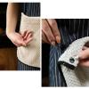 GHJrtHFJ Apron, Cooking Apron with Crossed Back Straps and Removable Towel, Brown (Grey) view 2
