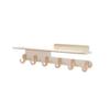 Zeng25liangOu-12 White Wall-Mounted Coat Rack with 12 Hooks view 1