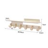 Zeng25liangOu-12 White Wall-Mounted Coat Rack with 12 Hooks view 2