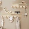 Zeng25liangOu-12 White Wall-Mounted Coat Rack with 12 Hooks view 4